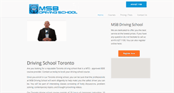 Desktop Screenshot of msbdrivingschool.com