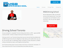 Tablet Screenshot of msbdrivingschool.com